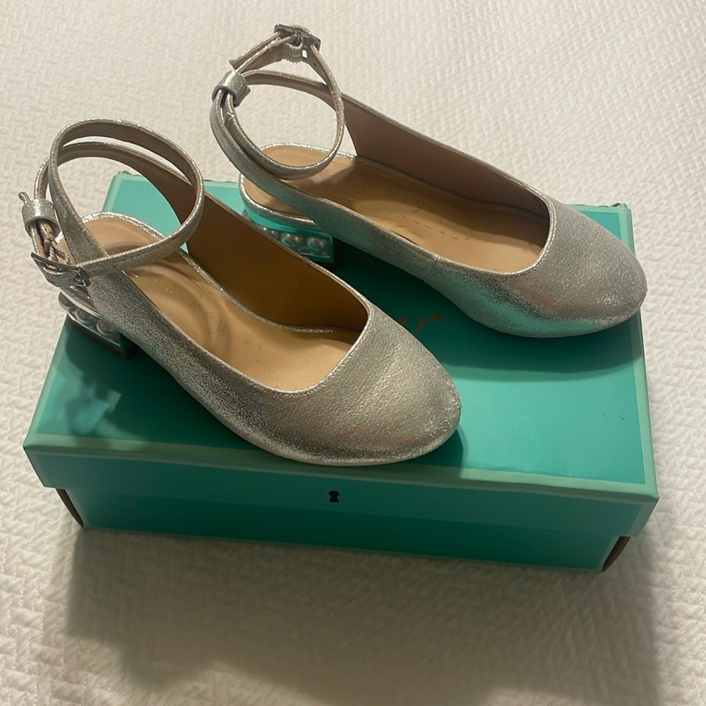 Elegant Silver Kids Dress Shoes